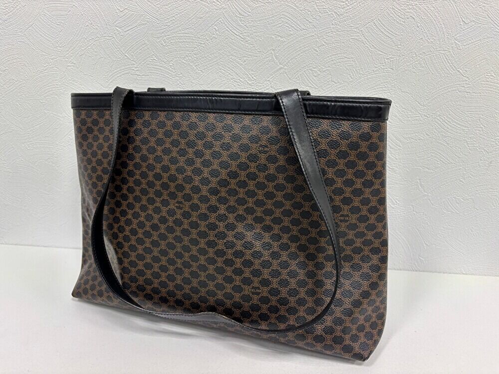 CELINE トートバッグ 黒マカダム柄 トリオンフ
